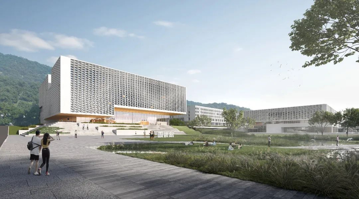 △肇庆职教城效果图展示。图源 肇庆学院