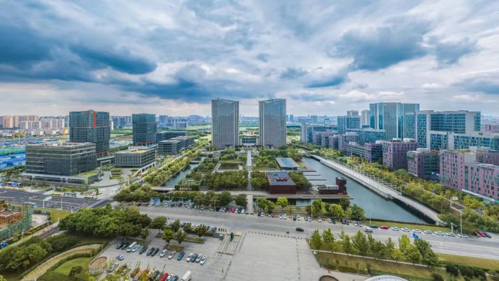 江苏无锡新吴区城市面貌。