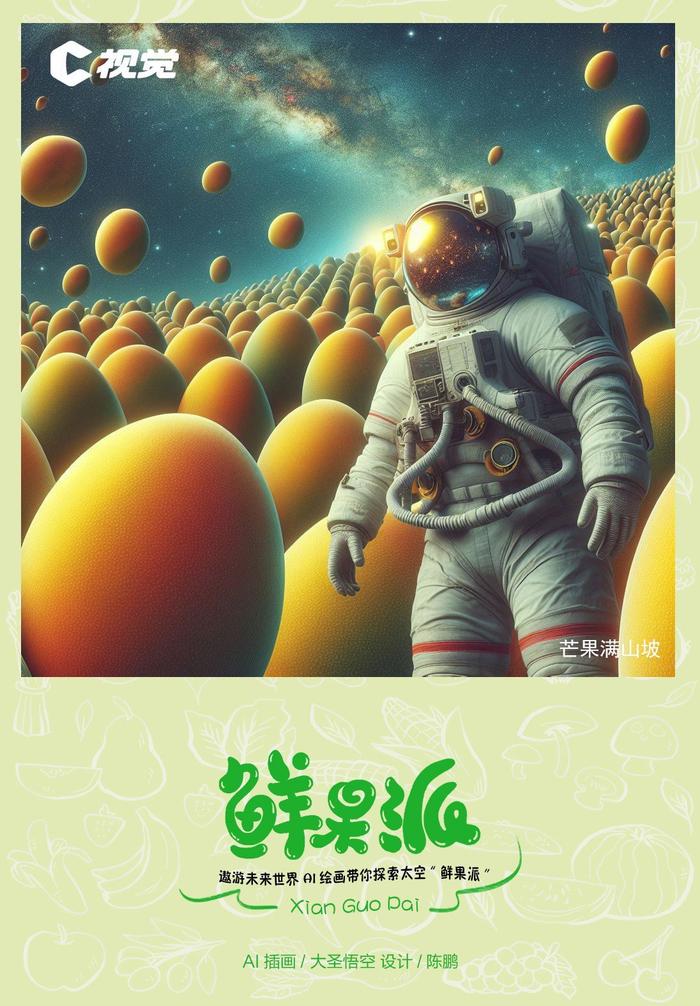C视觉·AI图艺⑧ | 遨游未来世界 AI绘画带你探索太空“鲜果派”（下）