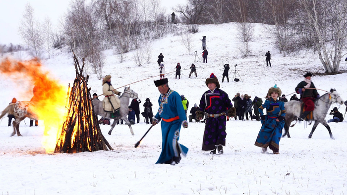赤峰牧民举办冰雪那达慕。草原全媒·正北方网记者 王塔娜 摄