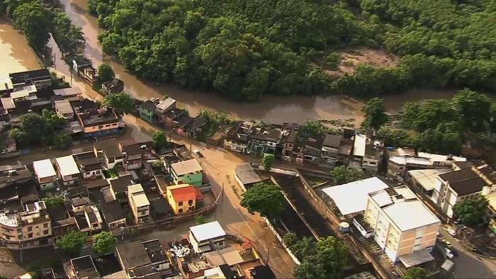 巴西里约州遭受强降雨 已致13人逝世
