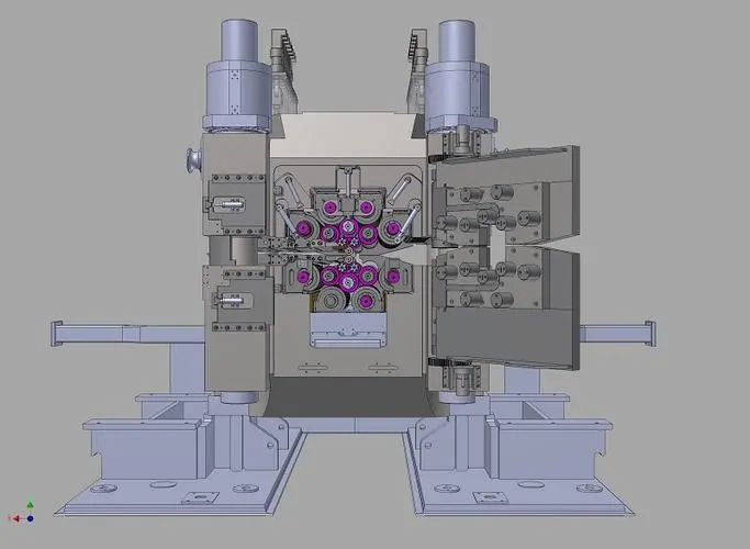 二十辊可逆式冷轧机组工程示意图