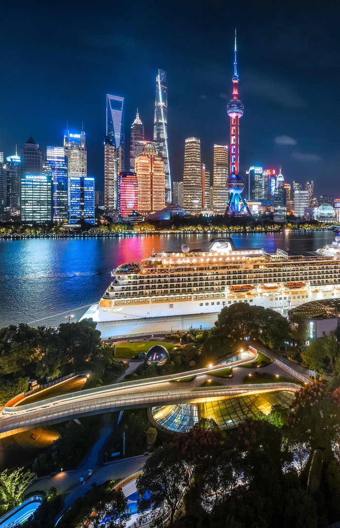 上海夜景。本文图片均为 上海市绿化市容局 图