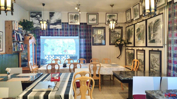 ▲苏晓梅开在北极圈里的“熊猫餐厅”内景