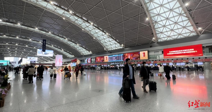 ▲双流机场出发层