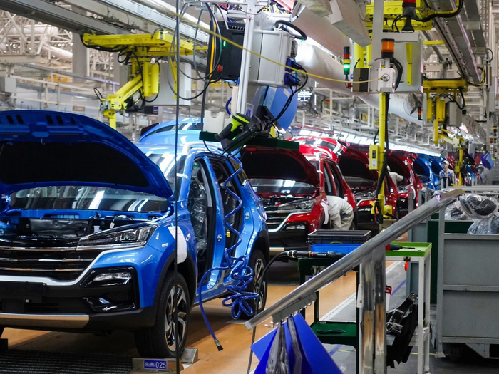 凯翼汽车生产车间。 罗顺 摄