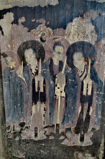 公输堂内彩画。