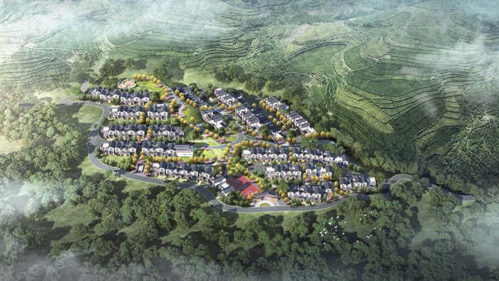 西昌市樟木箐镇鼻马村新址新建“小组微生”聚居点效果图。 