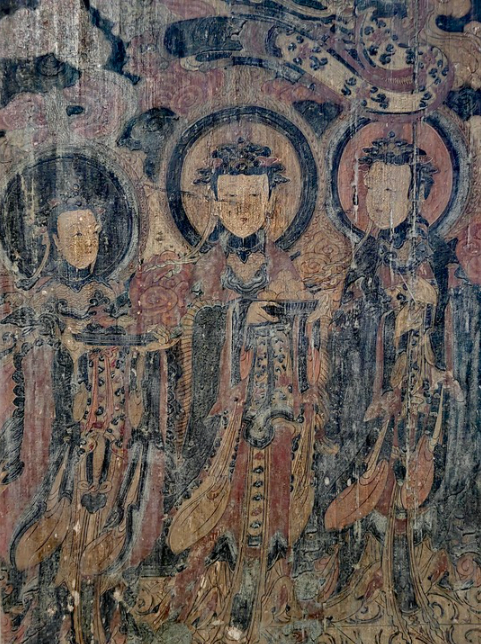 公输堂内彩画。