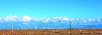 甘肃玉门洁源风电场。周欣摄/光明图片