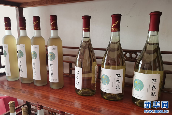   图为咸宁目前已研发的桂花产品。新华网发