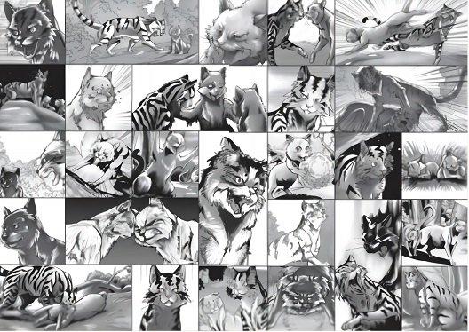 《猫武士外传·长篇小说》中，形态各异、个性鲜明的猫武士