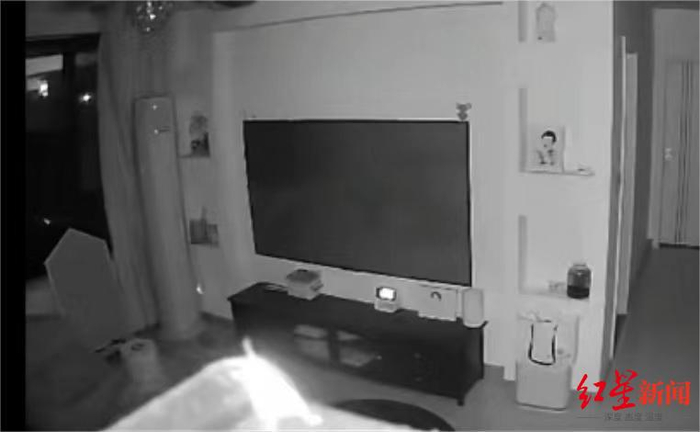 ▲监控拍下的“不明生物”
