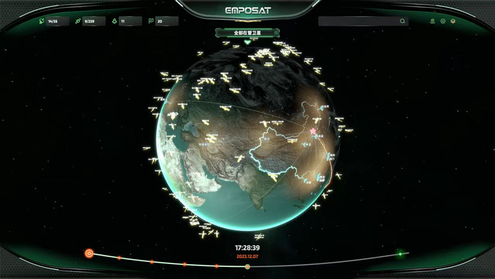 航天驭星测运控综合态势指显系统。图/受访者供图