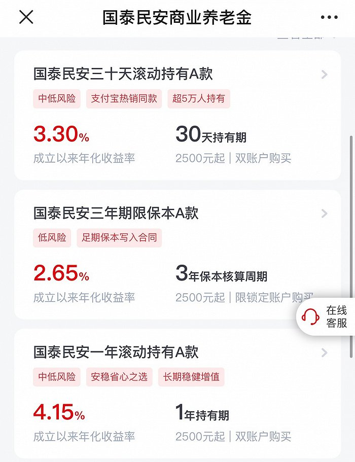 图片来源：国民养老商业养老金页面