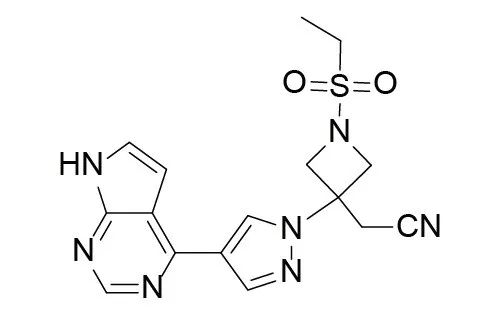 图2. 巴瑞替尼结构式，来源：药渡数据