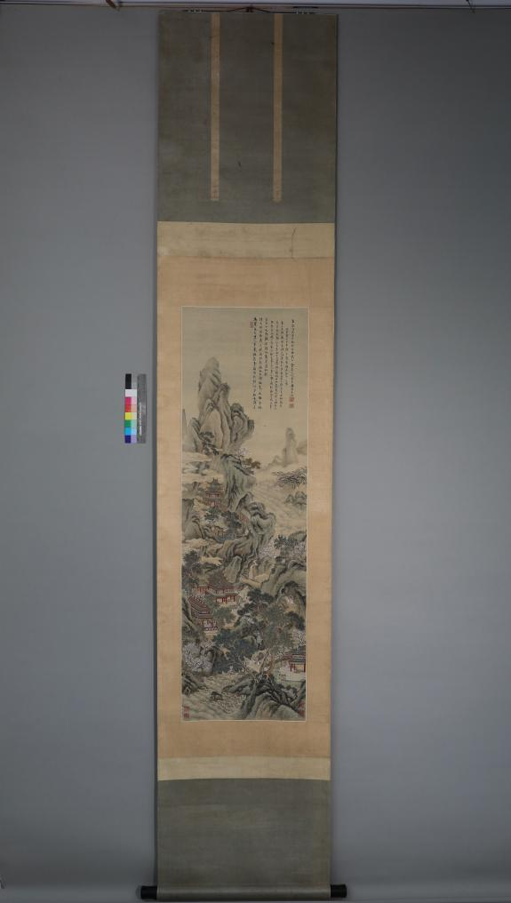 　　修复后的《赵垓山水图轴》。（受访者供图）