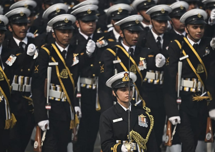 ▲女性在此次阅兵式中发挥了“领导性”作用