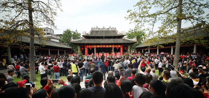 2018年德庆学宫祭孔活动春祭现场盛况（来源：德庆县文化馆）