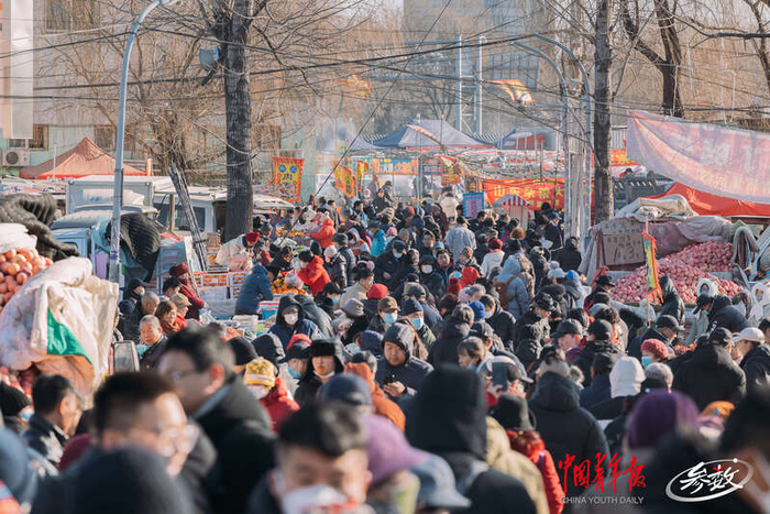 北京沙河大集，人群熙攘，叫卖声不断。中青在线记者 白杨/摄