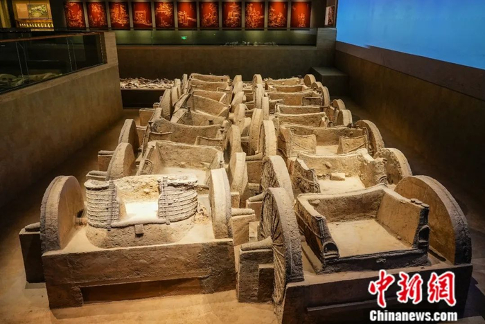  赵卿墓车马坑。太原市博物馆供图