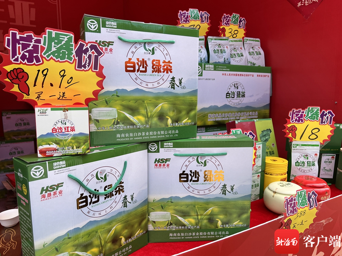 白沙绿茶。记者 张宏波 摄