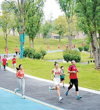 四川天府新区兴隆湖杯“跑遍四川”半程马拉松比赛举行。资料图片
