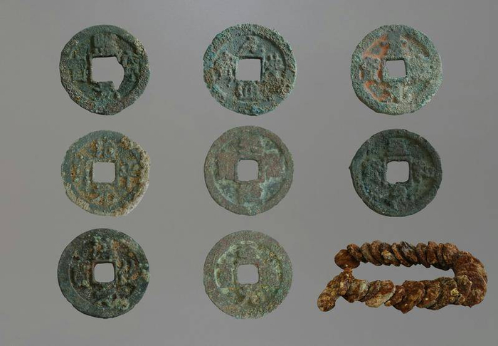 △杨家城内城南门出土钱币