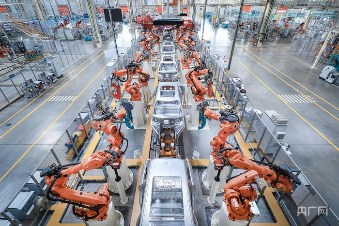 蔚来汽车自动化生产线(央广网发 合肥市委宣传部供图)