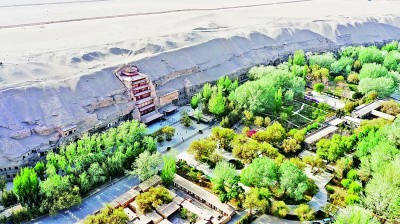 甘肃敦煌莫高窟窟区。新华社发