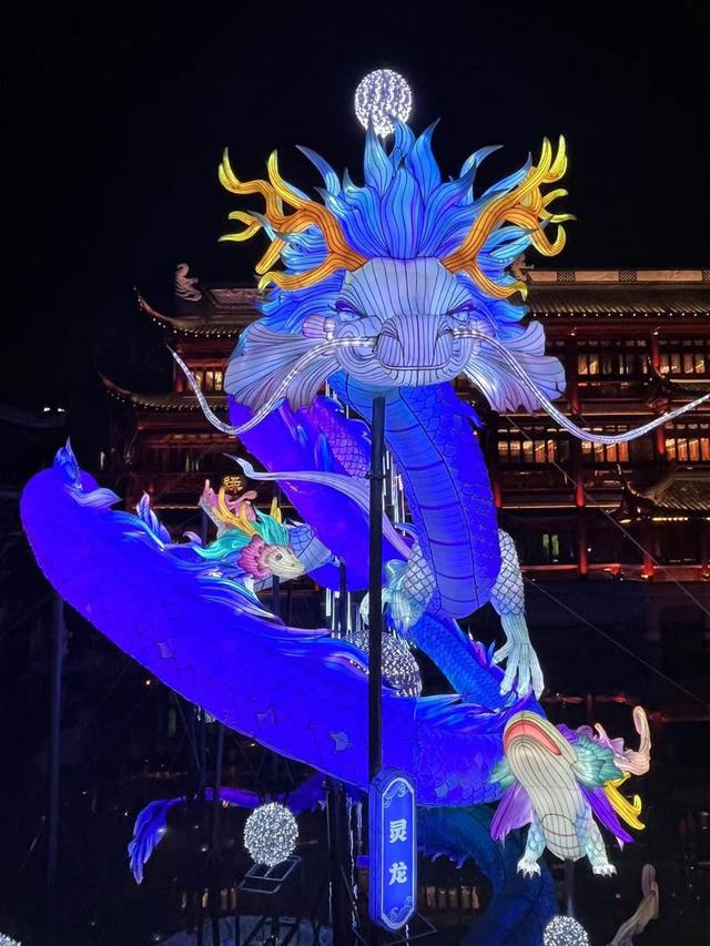 豫园灯会的灵龙。（简工博 摄）