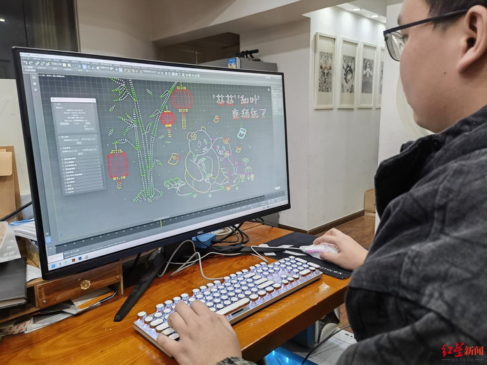 ▲成都3000架无人机彩排花絮