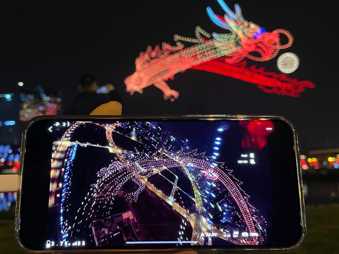 ▲成都3000架无人机彩排花絮