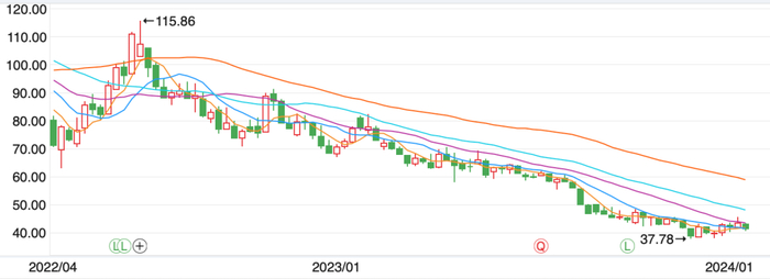 赣锋锂业股价走势图 来源|同花顺