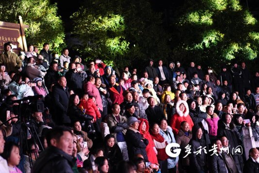 村民们观看节目