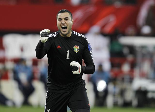 约旦队的门将沙菲曾被称为“海湾切赫”（资料图） 图据ICphoto