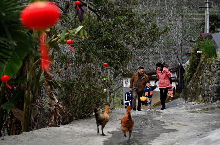 2024年2月6日,在北京開餐廳的張紅徑回到家鄉雲南大理南澗縣沙樂村,他