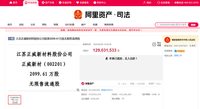 图片来源：阿里拍卖平台