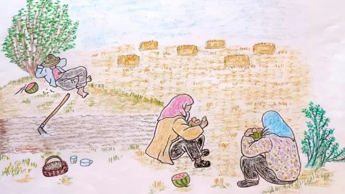 裴爱民的绘画。受访者供图