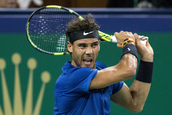 2017年，在上海参加上海网球大师赛的纳达尔 图据视觉中国