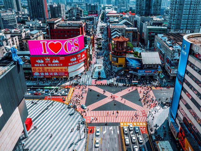 长沙五一广场图片夜景图片