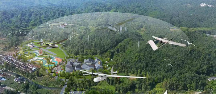 （“天空之眼”无人机飞行基地，图源网络）