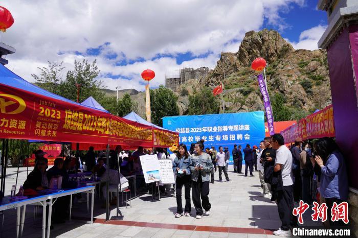 资料图为襄阳市第十批援藏工作队组织举办2023年高校毕业生专场招聘会。曲杰 供图