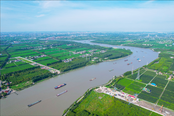 泖港镇全景。松江区局 供图