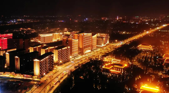 雄安新区夜景(受访者供图)