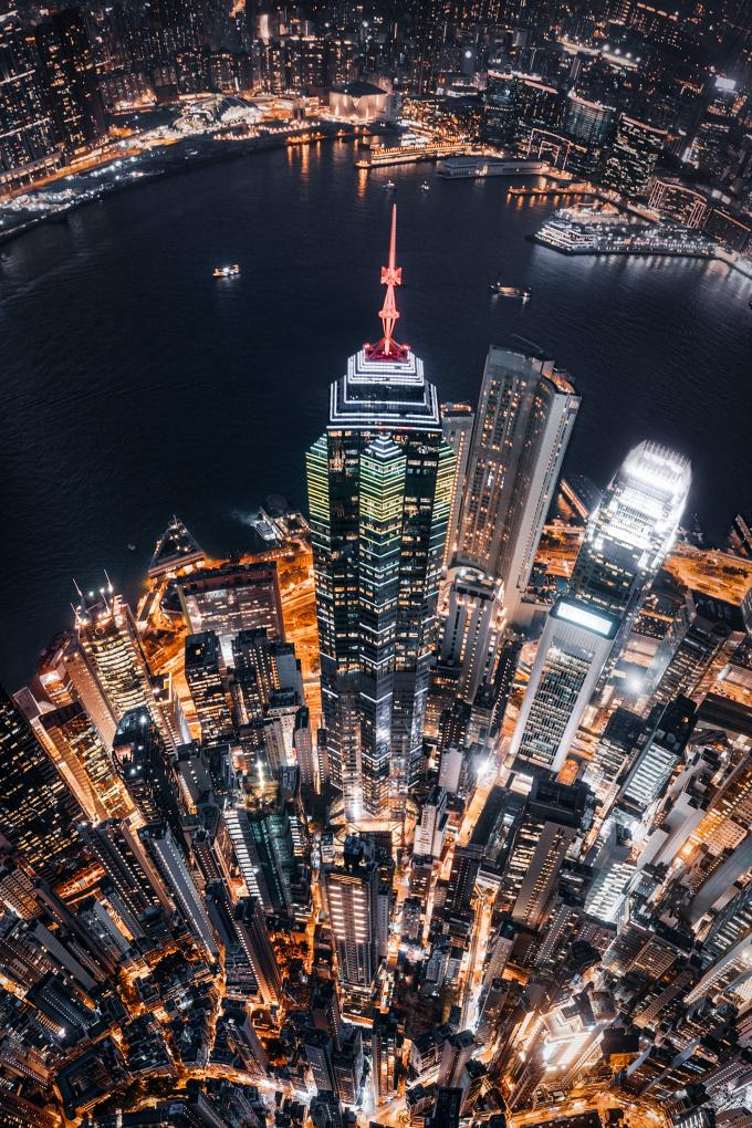 6969香港城市景观(2019年3月27日摄,无人机照片).