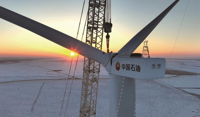 昂格55万千瓦风电项目是中国石油单体规模最大的集中风电项目，预计今年7月份建成投运。 （资料图片）