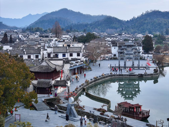 6969安徽省黄山市黟县西递镇西递村(无人机照片).