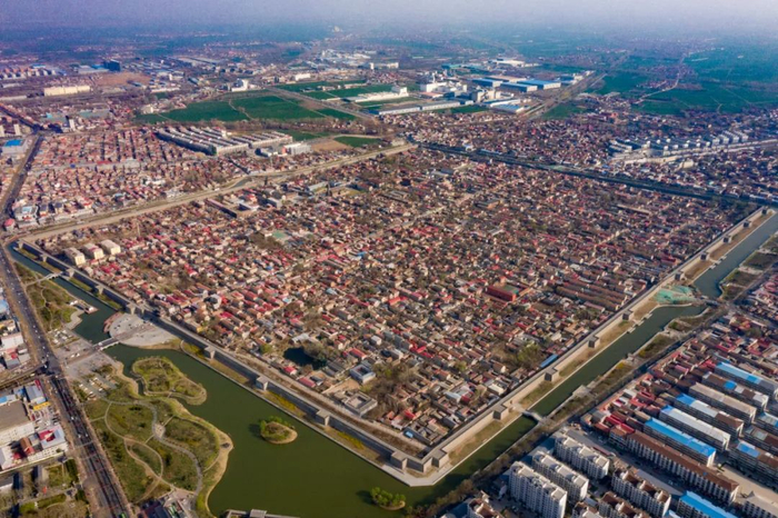 明代大名府城墙基本呈正方形，周长九里十八步，城墙高三丈五尺，宽两丈五尺。大名县委宣传部 供图