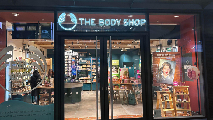 图为伦敦市区一家The Body Shop的分店